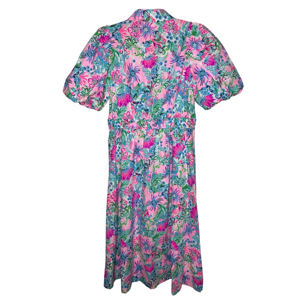Lilly Pulitzer Tassie Elbow Sleeve Midi Dress Mandevilla Baby Paradise Petals 10 - Picture 6 of 12